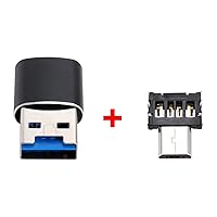 Vista 7 de CY Mini tamaño USB 3.0 a Micro SD SDXC lector de tarjetas TF con micro USB 5pin OTG adaptador para tableta / teléfono celular