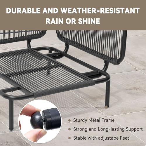 Image of Crestlive Products Outdoor Patio Furniture Set with Coffee Table, 6 Seater Modular Oversized Patio Conversation Set with Cushions, Modern Sectional for Backyard, Deck, Porch, or Poolside