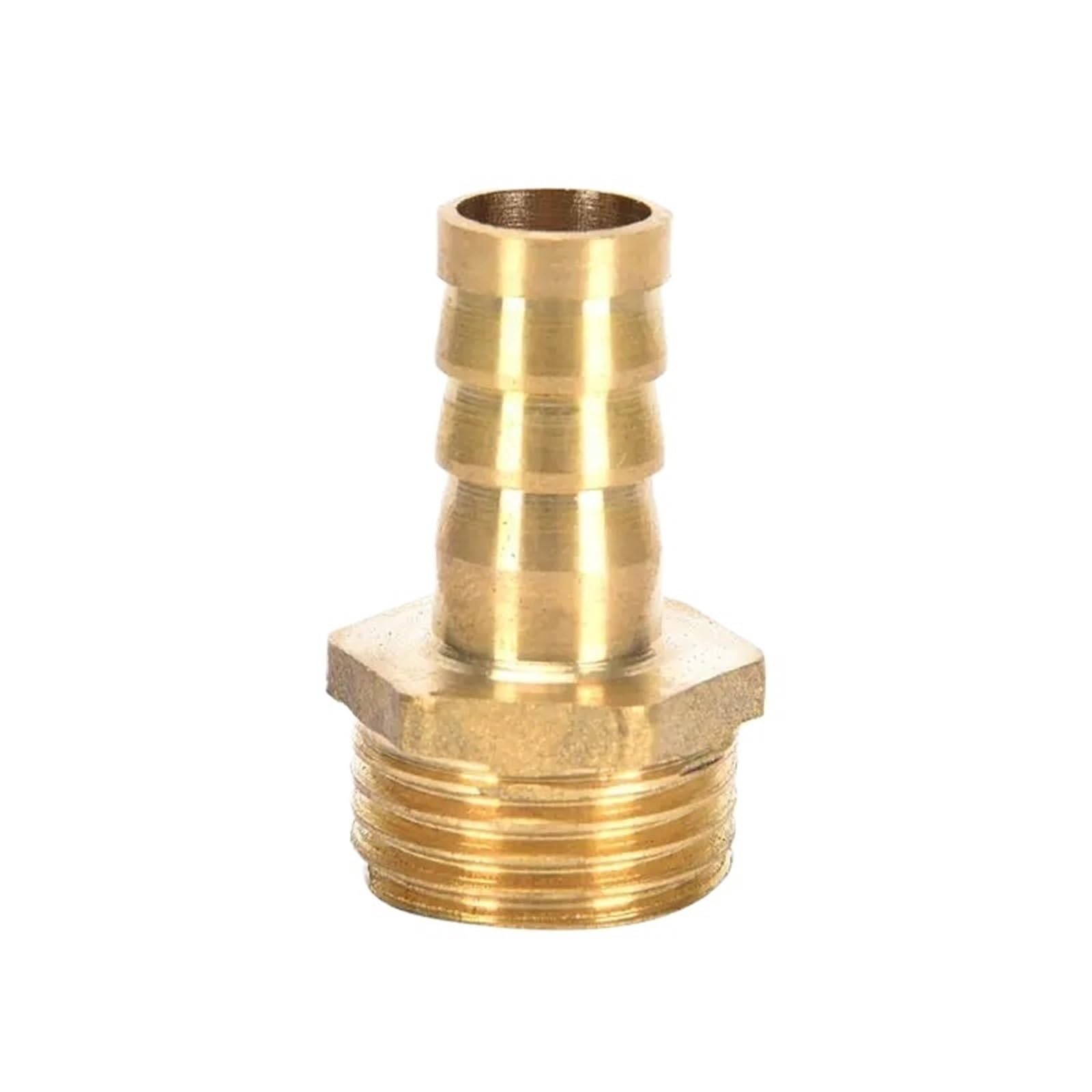 KJBDQQH Brass Flexible Hose Barbs Brass Pipe Fitting 8mm 10mm 12mm 19mm 25mm Hose Barb Tail 3/4" BSP Male Connector for various fluid transfer(10mm,1pcs)