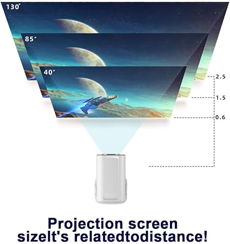 Miniatura 7 de Mini proyector de enfoque automático con soporte nativo 1080P, proyector portátil con Wifi y Bluetooth, proyector al aire libre con aplicaciones