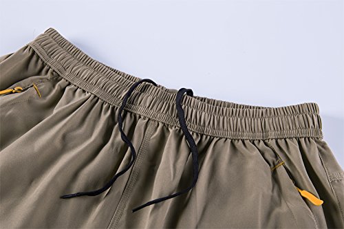 Image of JINSHI Men's Outdoor Quick Dry Lightweight Sports Hiking Shorts Zipper Pockets