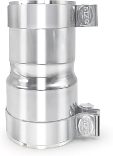 Stainless Steel 2.75 to 3 Inch Exhaust Adapter, 2.75" ID to 3" ID Exhaust Reducer Connector Pipe with Clamp