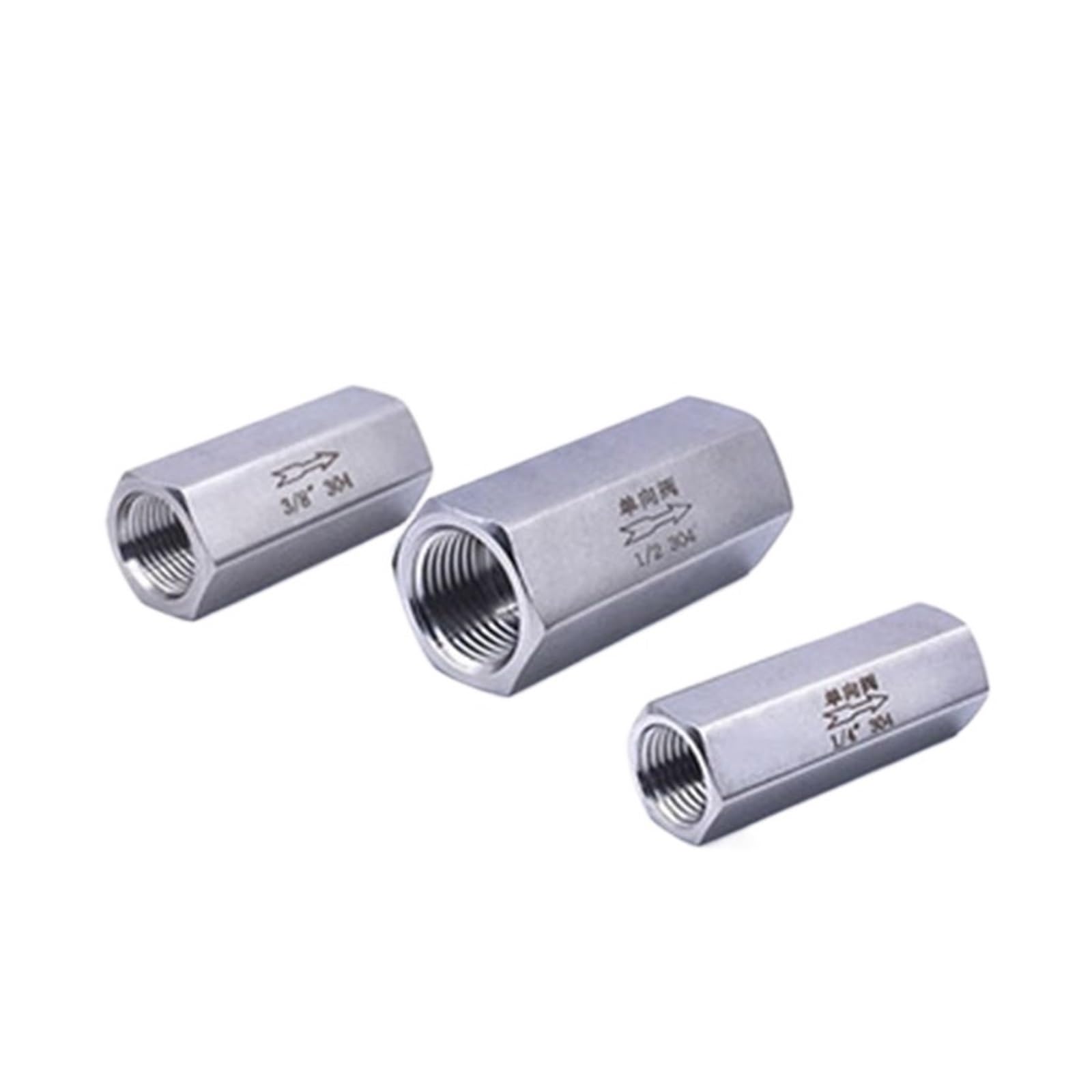 Clapet anti-retour d'air en inox 304 femelle 1/8 pour compresseur et eau liquide