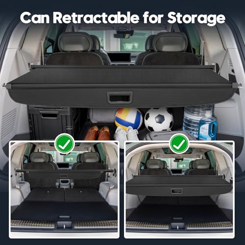 Image of Powerty Cargo Cover for 2026 Hyundai Ioniq 9 Accessories, Carbon Fiber