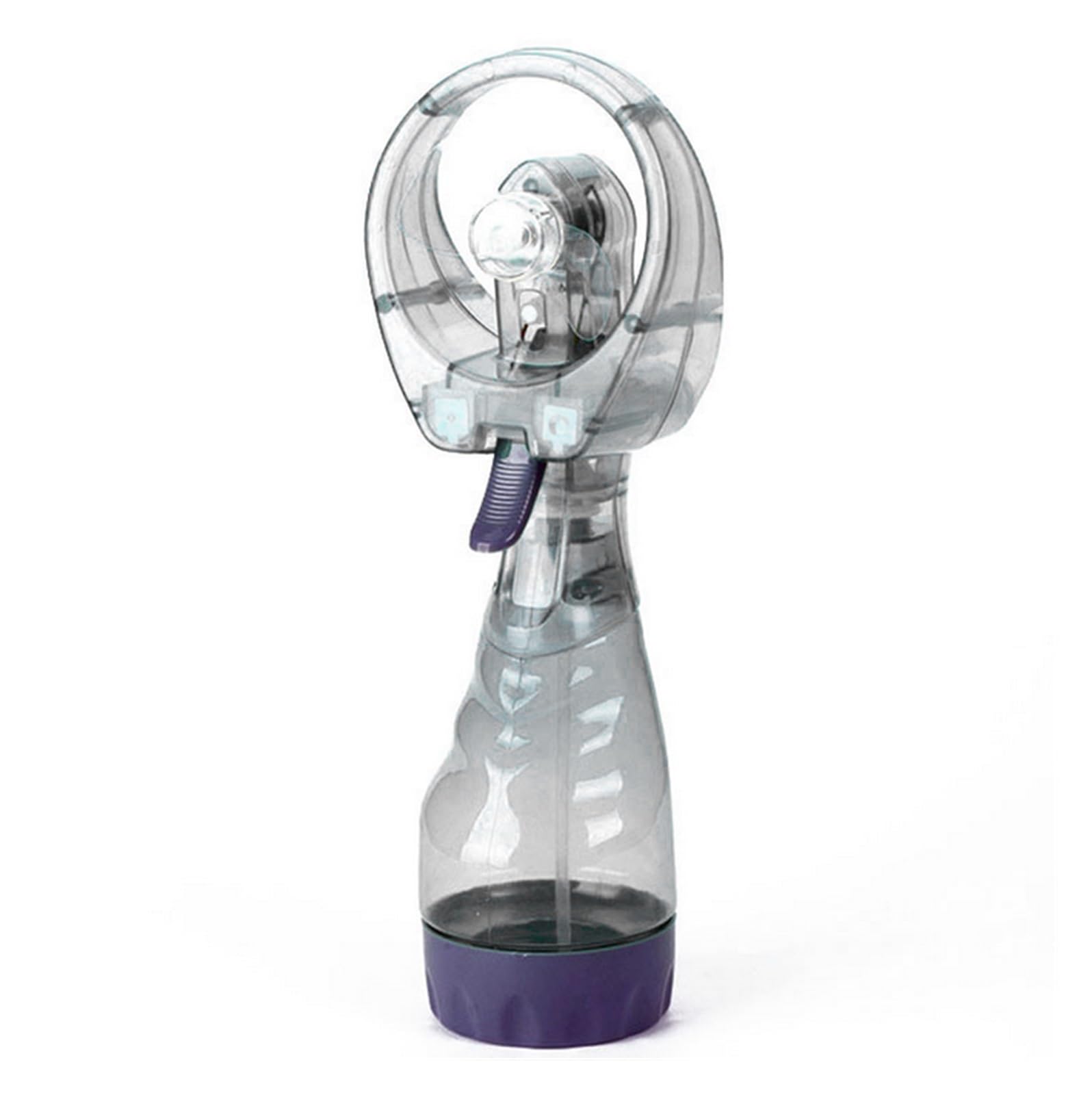Ventilateur brumisateur portable blanc avec flacon pulvérisateur à piles AA