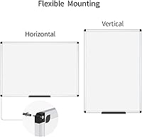 Vista 3 de VIZ-PRO Pizarra magnética de borrado en seco, 48 x 24 pulgadas, marco de aluminio plateado
