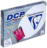 Clairefontaine 1844C DCP Druckerpapier (250 Blatt in DIN A4 mit 120 Gramm/Premium Kopierpapier für farbintensiven Bilderdruck) weiß