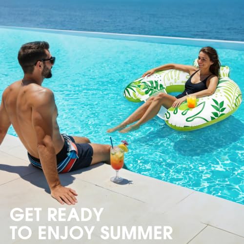 Korlon Tec Pool Floats Adult, 3Pack/2Pack/1Pack Inflatable Pool Float Chair (Green) by Korlon Tec - Used condition - Image 6