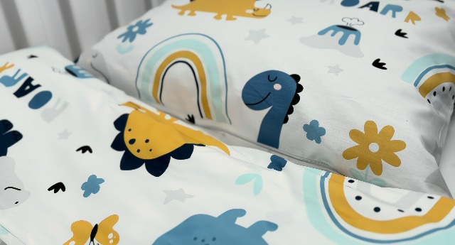 LOMUG Biancheria Letto Bambini 100x135cm Con Dinosauri – Set Copripiumino E Federa, Microfibra Morbida, Dinoo-A