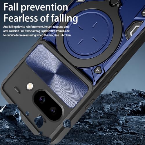 Coque rigide antichoc Google Pixel 9A hybride avec bague métallique intégrée