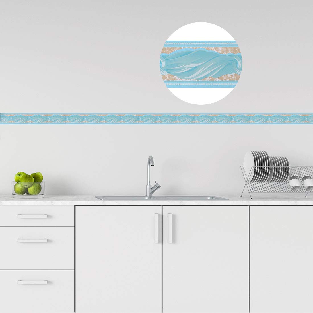 NB Wall Paper Border Self Stick Wall Covering PVC Floor Borders For