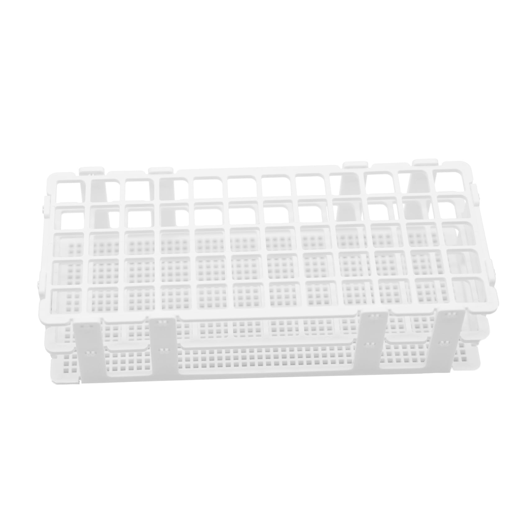 LSVERDE 3 Pcs Plastic Test Tube Rack, 60 Holes with Hole Diameter 16mm, Detachable Lab Test Tube Racks Holder (White)