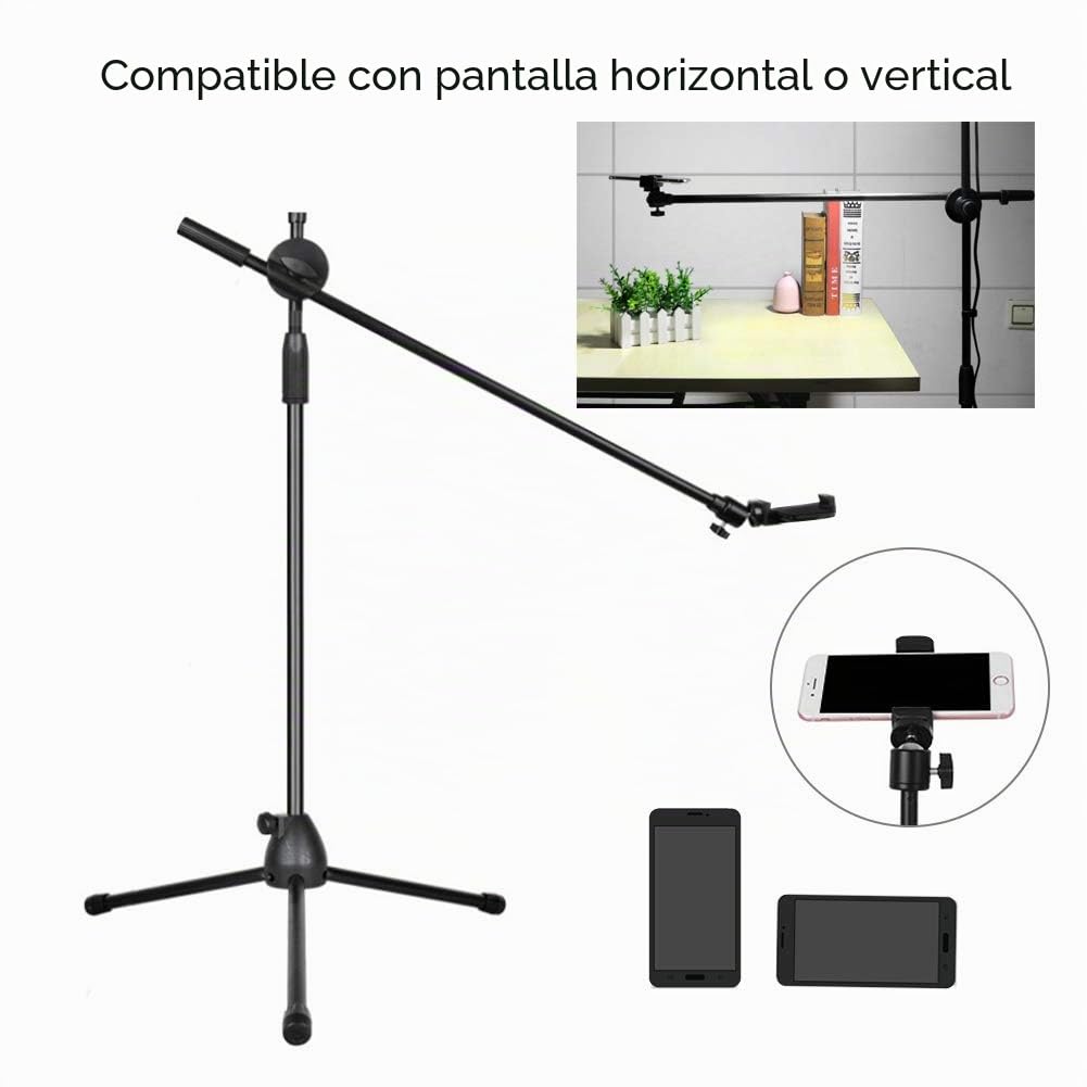 Trípode Para Teléfono Inteligente Soporte De Piso Soporte De Fotografía Ajustable Para Grabación De Video Vlogging Show En Vivo
