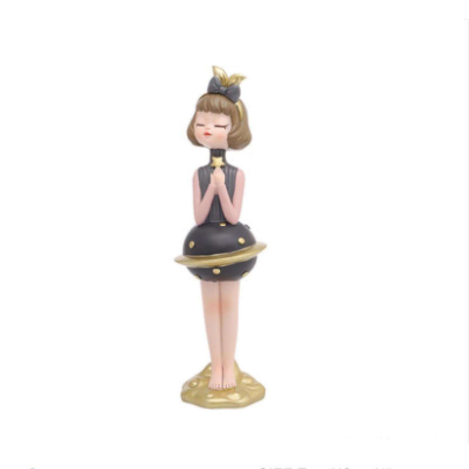 Figurine jeune fille noire pour rompre la monotonie d'un meuble TV vide