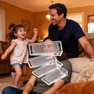 Clear Heavy-Duty Plastic Shims – Professional Leveling Wedges for Wobbly Toilets, Furniture, Washers & Commercial Equipment – Trim-to-Fit, Stackable, Non-Slip, Floor Protection(Clear 4 Pack)