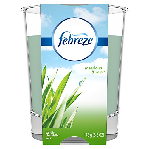 Febreze Candle Air Freshener, Meadows and Rain, 6.3 oz