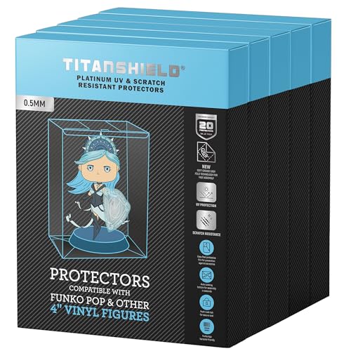 TitanShield Carcasa de vinilo resistente a los rayos UV y a los arañazos (0,5 mm, compatible con Funko – 100 cuentas)