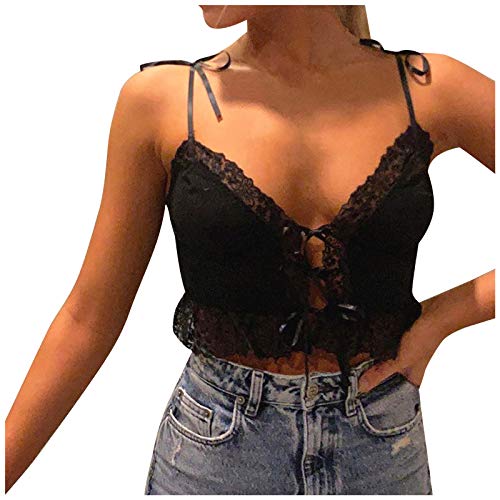 Amazon.com: Women's Summer Sexy Tops, Chest Straps, Hollow Lace