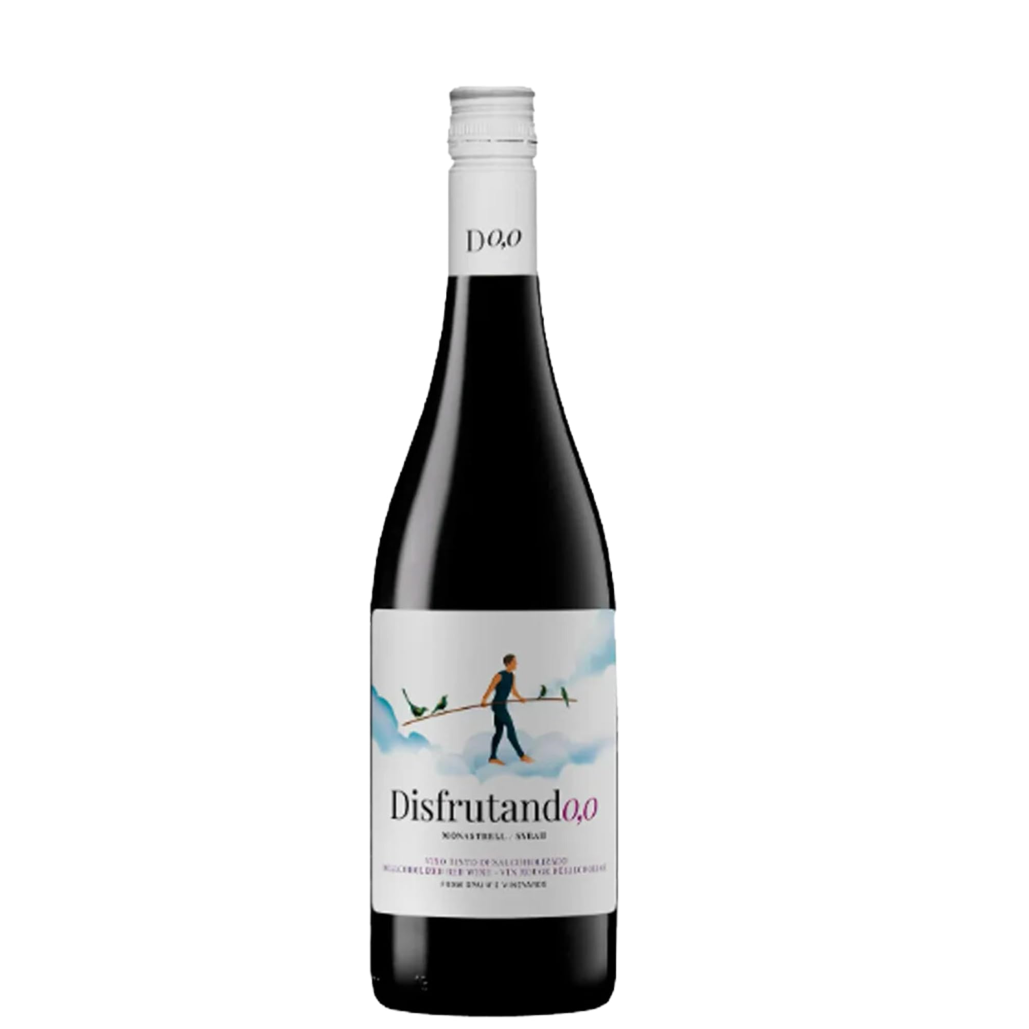 Disfrutando 0,0 Garnacha | Vino Tinto Sin Alcohol con Sabor Intenso y Elegante para Disfrutar en Cualquier Ocasión - Pack de 6 Botellas 75cl