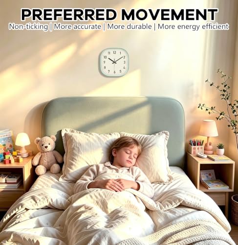 Image of Small 8 inch Silent Wall Clocks Battery Operated, Wall Clock for Home