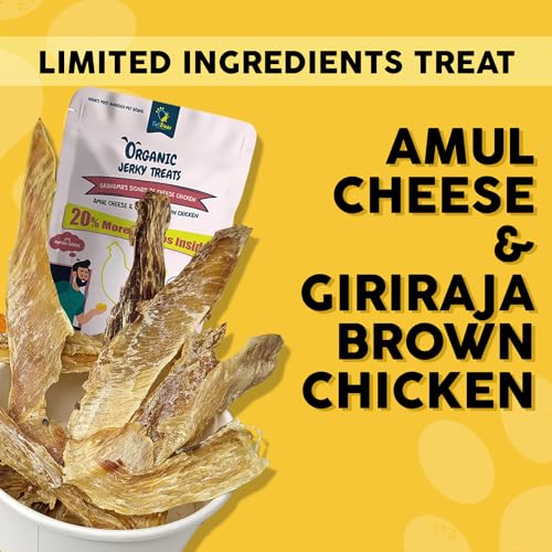 Image of Grandma's Signature Cheese Dog Treats - Strong Muscle & Smart Brain, Grain-Free, Rawhide-Free, Organic, Chicken & Amul Cheese, 50g + 20% Extra, Ideal for All Breeds & Ages