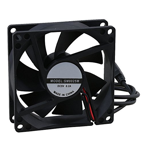 BQLZR 5V Black 8CM 8025 USB Silent Power Ball Bearing Computer Case Cooling Fan for Computer Case CPU Cooler