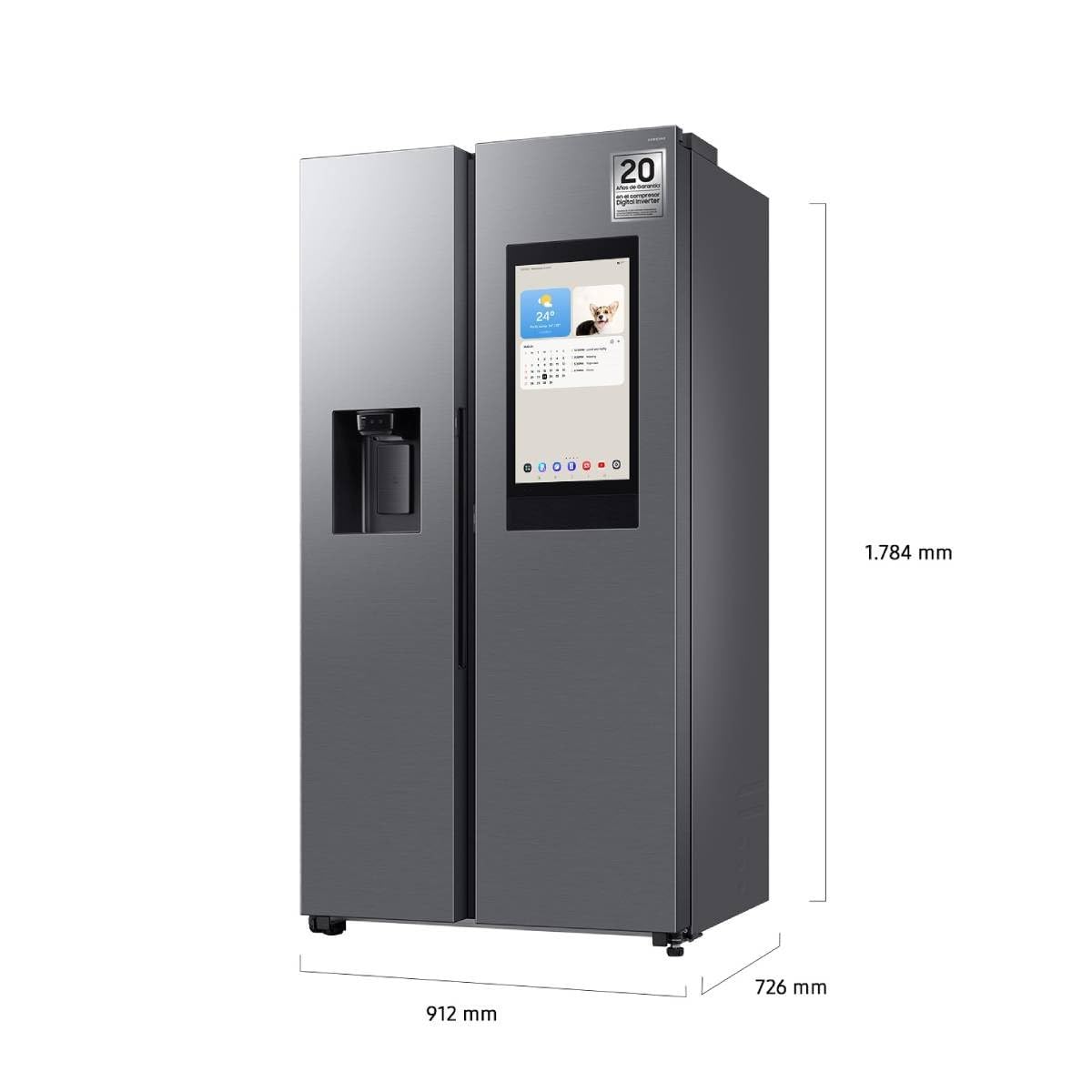 Samsung Frigorífico Americano 614L - Gris - RS90F66BETEF