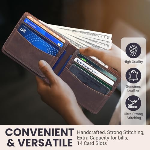 Personalized Leather Wallet, Custom Wallets for Men - Great Gift for Him, Dad, Husband, Anniversary, Groomsman - Top Grain Wallet for Son, Grandpa, Boyfriend, Wedding4