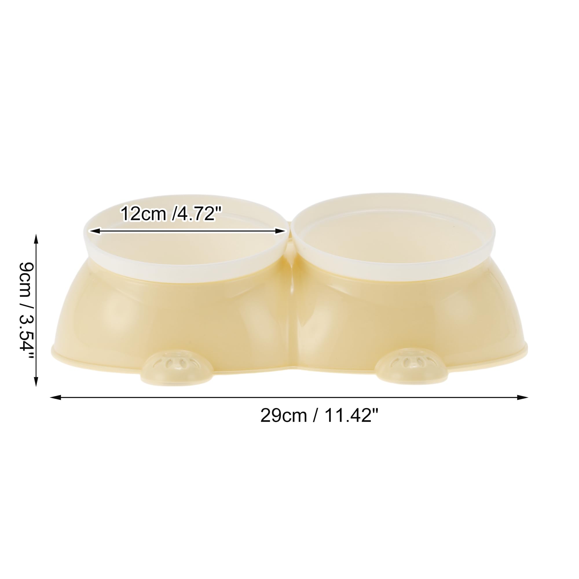 CAPASTEC 1 Pc Reusable Dog Bowl for Indoor and Outdoor Travel Beige White