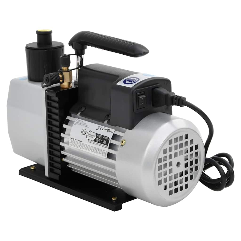 2-Stufige Vakuumpumpe 50 L/Min für Klimaanlage Kältemittel, Unterdruckpumpe mit Aluminiumgehäuse und Ölschauglas, geeignet für Kühlsysteme und Vakuumverpackung