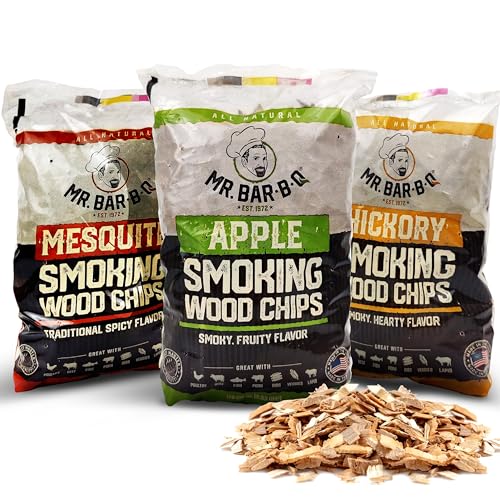 Wood Smoker Chips Bundle of 3 Flavors - Apple, Mesquite...
