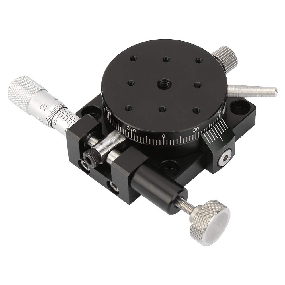 Acogedor 38mm*20mm Manual Rotation Stage,Rotating Precision Bearing Sliding Tuning Stage , Durable,Stable Performance,for Optical Experimental Measurement, Fine-tuning