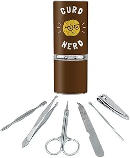 Curd Nerd Cheese Funny Humor Stainless Steel Manicure Pedicure Grooming Beauty Care Travel Kit