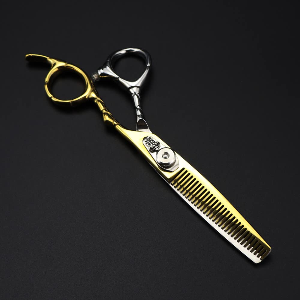 Haarschneideschere, 6 Zoll, Professionelle 440C-Stahlschere Mit Goldkrone, Haarschere Zum Schneiden Von Friseurhaaren, Effilierschere, Friseurschere,Satz-B