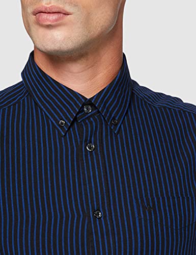 Wrangler LS 1Pkt Bdown Shirt Camicia, Dress Blue