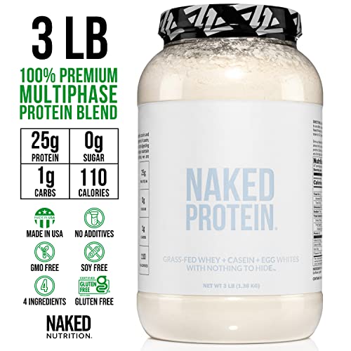 Naked Protein Powder Blend - Whey, Casein and Egg Protein, Only 4 Ingredients, Non-GMO, No Soy, Gluten Free, No Artificial Sweeteners, Flavors Or Colors, Keto and Paleo Friendly - 3 LB - Image 4