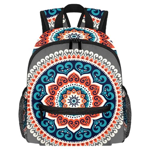 Petit sac à dos ethnique mandala multicolore 10x4x12 pouces décontracté