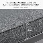 PURPLE LEAF Gartenstuhl 2er Set Aluminium Grau
