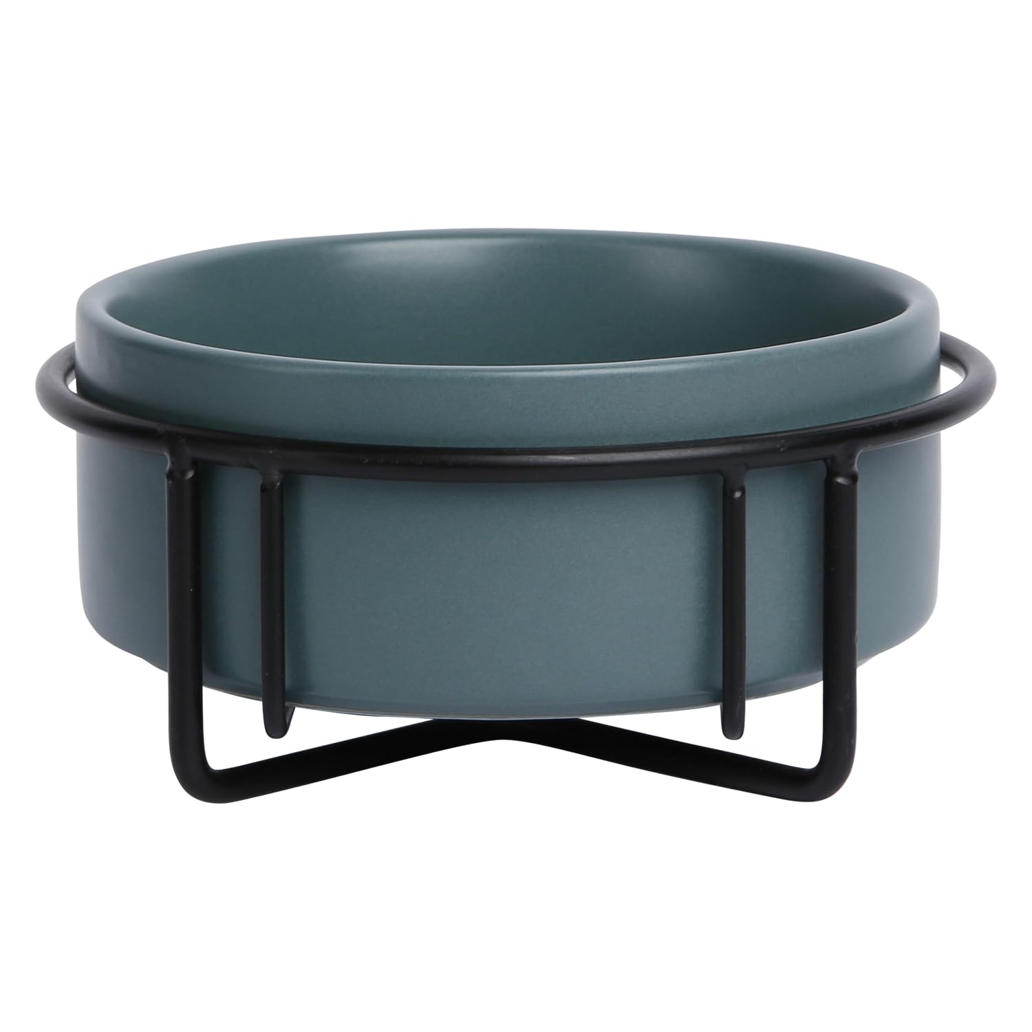 Jack and Vanilla, Bon Appetit Ceramic Bowl with Non-Slip Metal Stand, Elegant Design, Capacity 850 ml, Easy to Clean, Eco-Friendly, Green