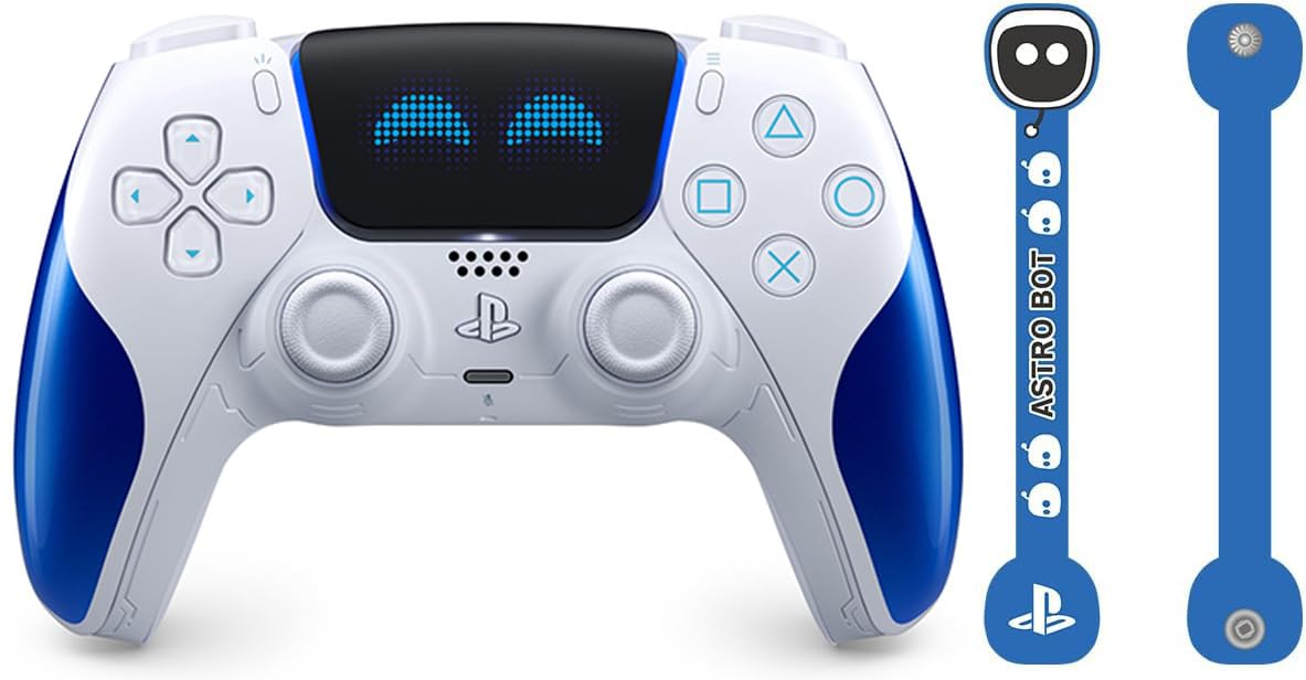 【純正品】DualSense® ワイヤレスコントローラー "アストロボット" ジョイフル リミテッドエディション(CFI-ZCT1JZC) 【Amazon.co.jp限定】 アストロボットデザイン コードホルダー 付