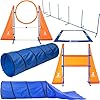 SparklyPets Premium Dog Agility Training Equipment Build Unique Dog Agility Course with New Jump Over Under Element a Perfect Obstacle Course Backyard Set for Indoors Outdoors