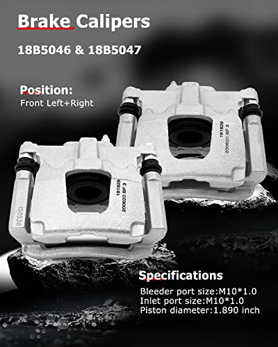 Image of cciyu Rear Left & Right 18B5046 18B5047 Disc Brake Calipers W /Bracket fit For Dodge For Nitro 2007-2011,For Jeep For Liberty 2008-2012,For Jeep For Wrangler 2007-2017,For Jeep For Wrangler JK 2018