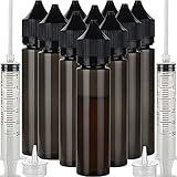 10pcs 60ml Soft PET Unicorn Dropper bottle liquid refill bottle liquid applicator Bottle (Black Bott