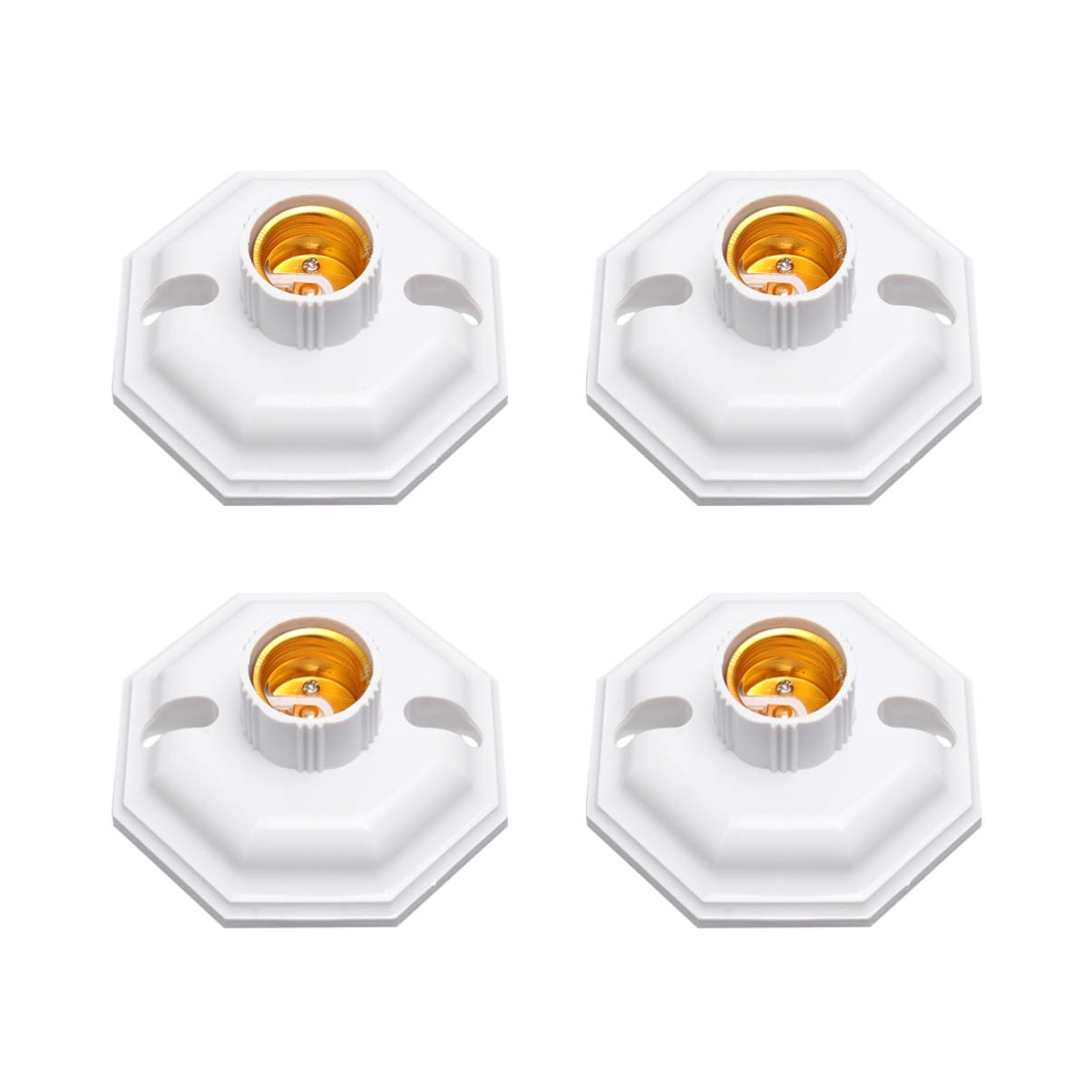 Hemobllo 12 Pz base leggera decorazioni per feste di Natale convertitore base lampada attacco base lampadina e27 adattatore portalampada attacco luce e27 lampade PRESA decorare bianca