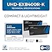 OREI 4K HDMI over Ethernet Extender Balun - HDBaseT UltraHD 4K @ 60Hz 4:4:4 CAT5e/6/7 Cable with HDR, CEC & IR Control, RS-232 Up to 400 Ft Loop Out POC Audio Out (UHD-EXB400R-K)