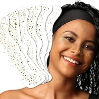 6 Stück Glitzer Gesicht Tattoos – Sommersprossen, Sterne, Punkte, Wasser- & Schweißfest, Für Party, Festival, Cosplay