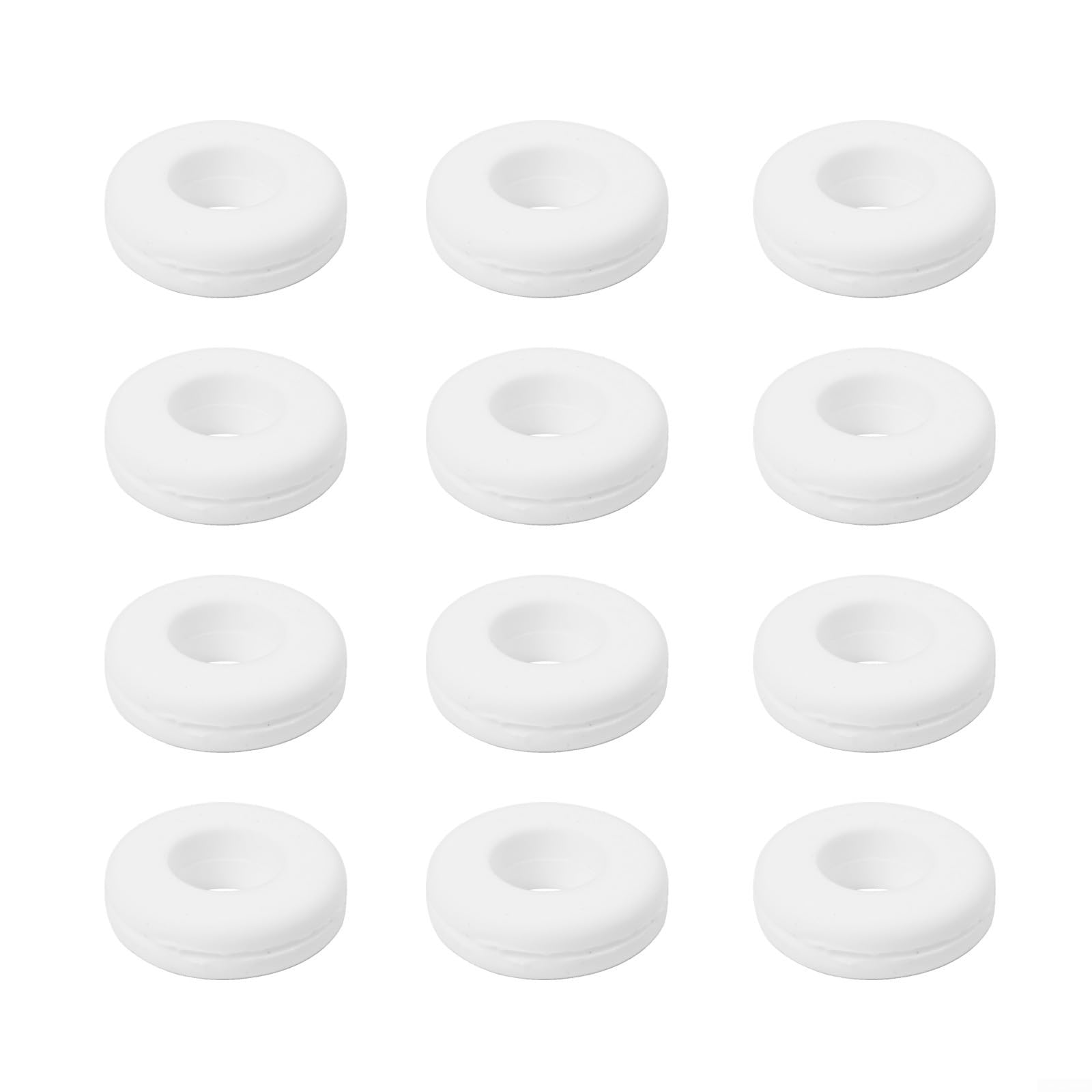 12pcs Racket Dampeners Silicone Shock Absorbers for Improved Comfort During Play (White)