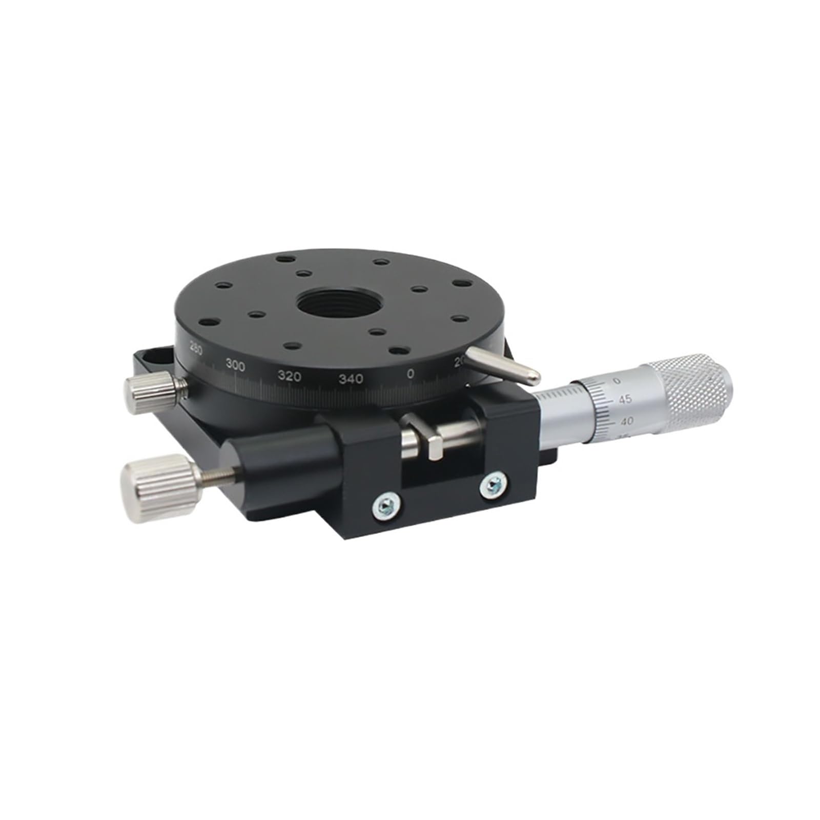EZLUIYLDH R Axis 125mm RSP125-L 360 Degree Manual Rotating Platform Sliding Stage Bearing Linear Stage Load 49N 5kgf 125mm
