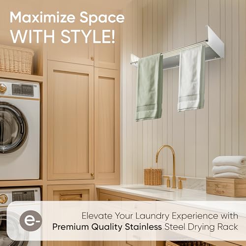 Clothes-Drying-Rack-Wall-Mounted-Compact-32Updated-Model-Laundry-Racks-for-Drying-Clothes-for-Indoor-Outdoor-Use-Laundry-Drying-Rack-Anti-Rust-Wall-Mounted-Drying-Rack-Collapsible Clothes Drying Rack Wall Mounted Compact 32Updated Model Laundry Racks for Drying Clothes for Indoor Outdoor Use Laundry Drying Rack Anti Rust Wall Mounted Drying Rack Collapsible