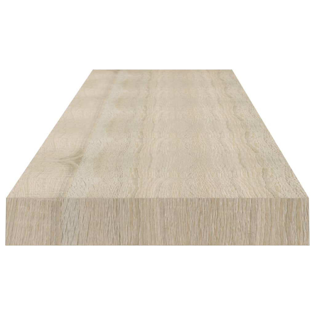 Mensola a Scomparsa, Scaffale Sospeso in MDF Effetto Rovere con Struttura Metallica, Design Moderno a Nido d'Ape per Soggiorno o Camera, 120 x 23.5 x 3.8 cm